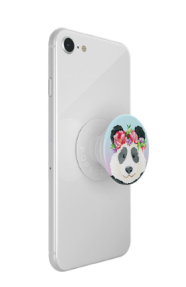  POPSOCKETS PopGrip Pandachella (Illustrierter Panda mit Blumenkranz)