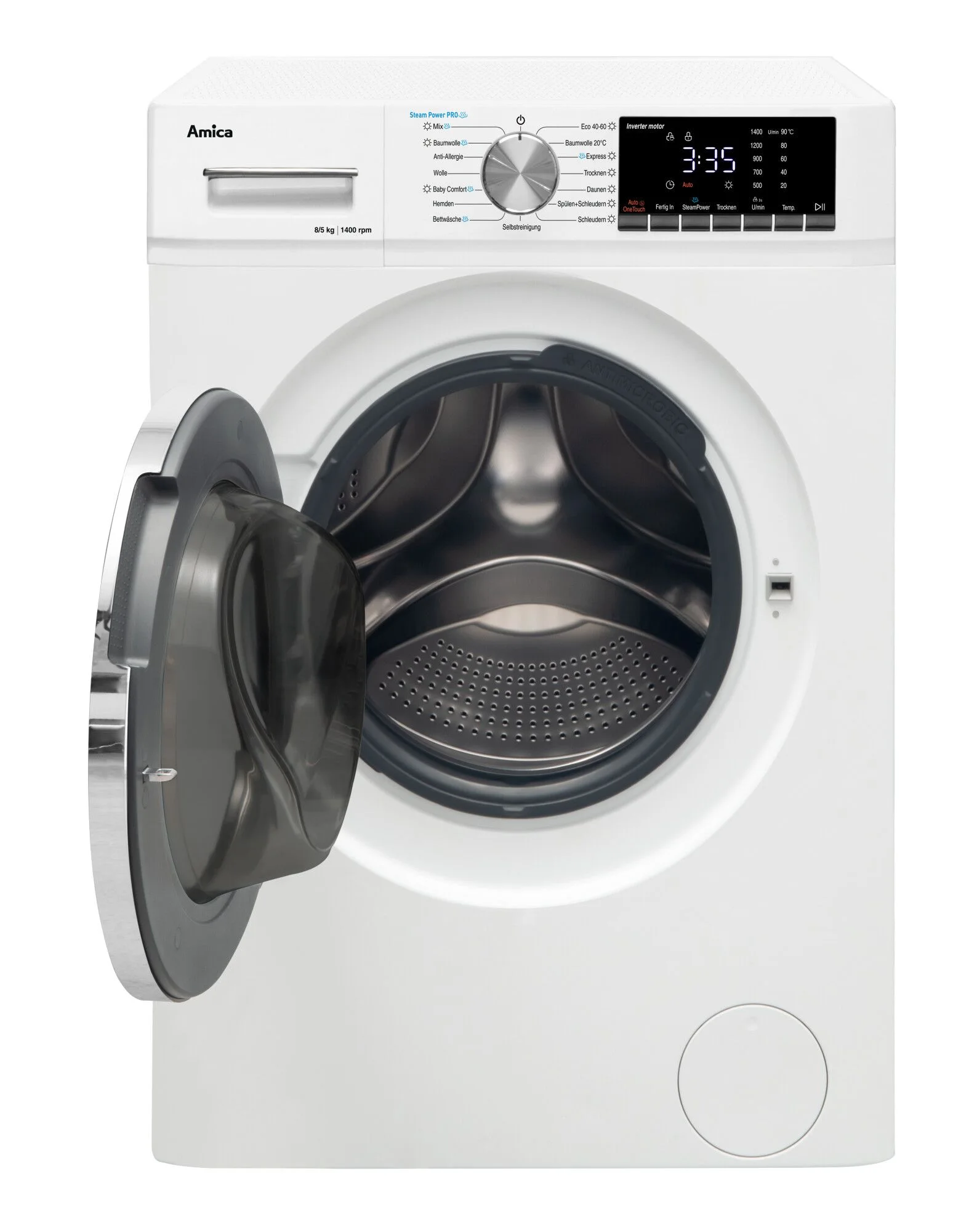 AMICA WAT 404 050 Waschtrockner (Frontlader, freistehend, E, 8 kg + 5 kg, 1.400 U/Min)