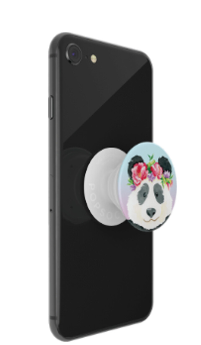  POPSOCKETS PopGrip Pandachella (Illustrierter Panda mit Blumenkranz)