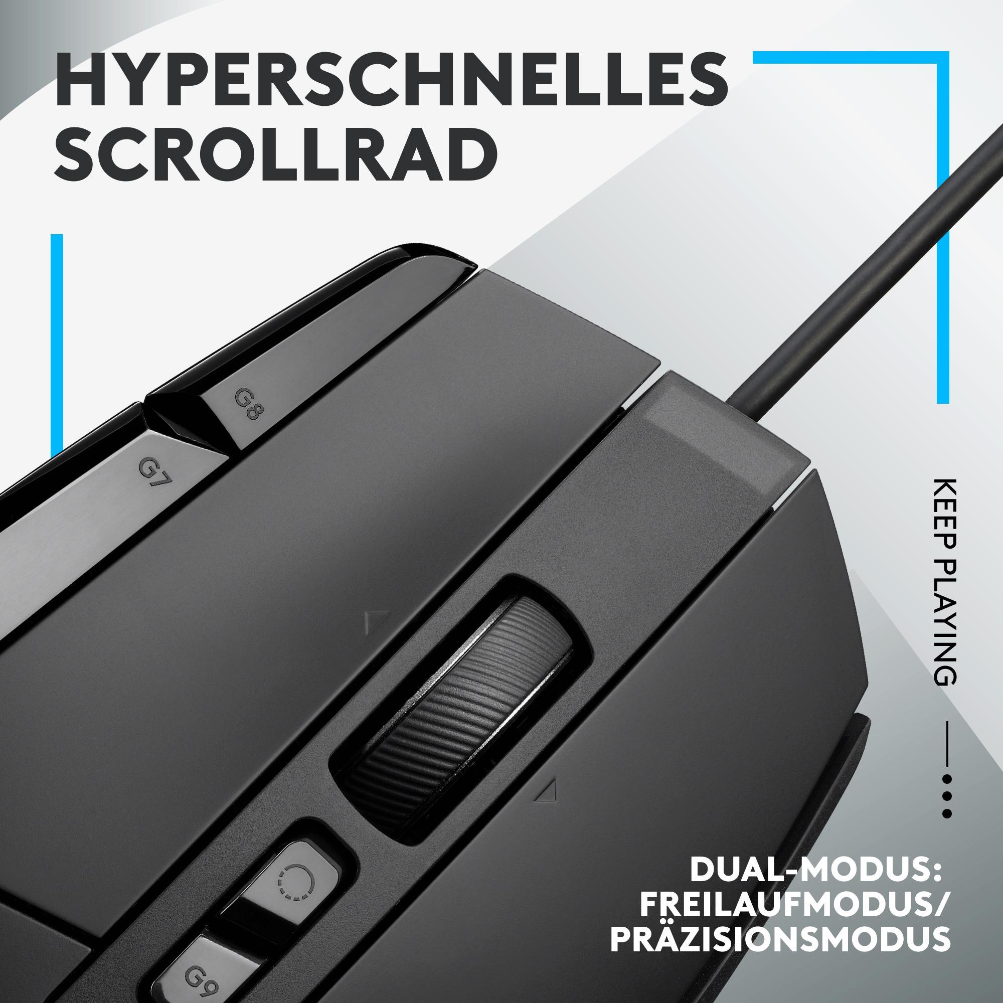 Logitech Bundle G502 X Gaming-Maus, Schwarz + Logitech G240 Gaming-Mauspad aus Stoff, Schwarz