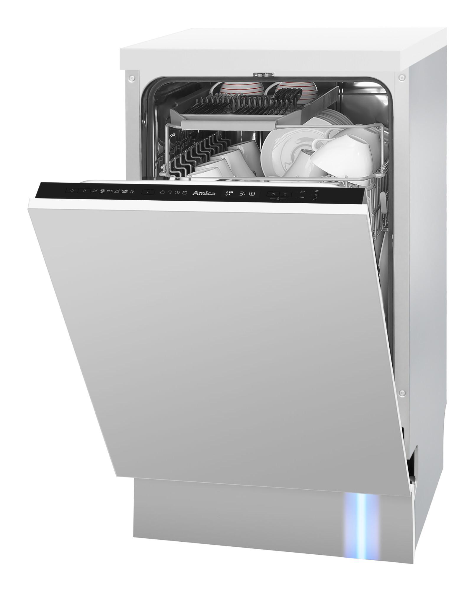 AMICA EGSPV 586 901 Einbau-Geschirrspüler vollintegriert 45 cm