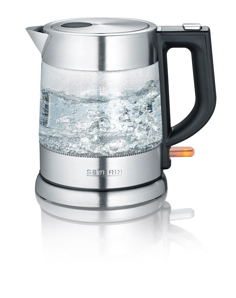  SEVERIN WK 3468 Wasserkocher (1 Liter, 2200 W, Edelstahl, transparent)