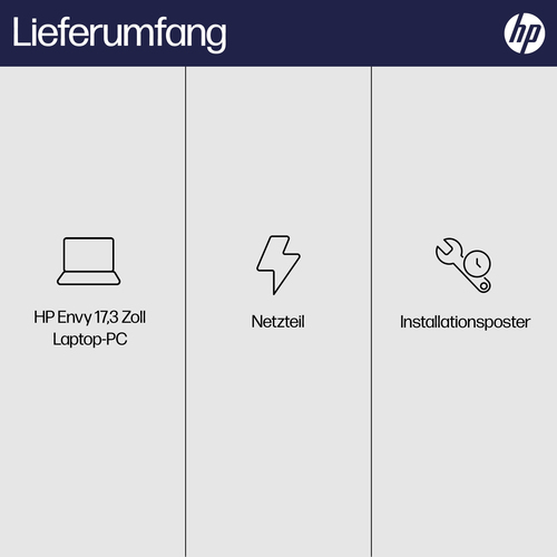 HP ENVY 17-cw0606ng Intel® Core™ i7 i7-13700H Laptop 43,9 cm (17.3") Full HD 16 GB DDR4-SDRAM 1 TB SSD Wi-Fi 6E (802.11ax) Windows 11 Home Silber