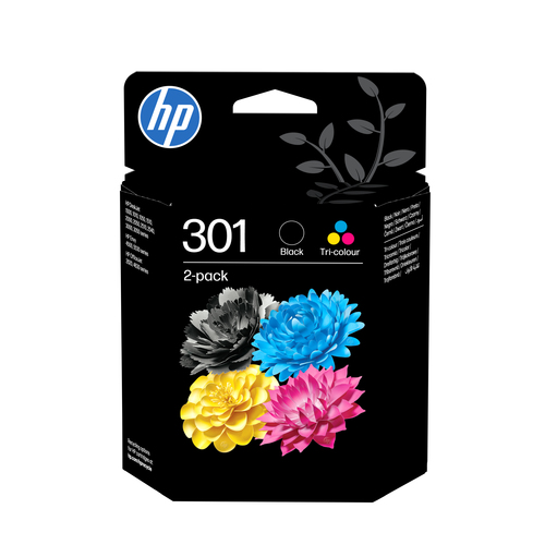 HP 301 2er-Pack Schwarz/Cyan/Magenta/Gelb Original Druckerpatronen