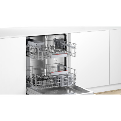 BOSCH SMI4EAS30E Serie 4 Einbau-Geschirrspüler integriert 60 cm (A, Integrierbar, Besteckkorb, 13 Maßgedecke, 42 dB, AquaStop, Home Connect, WLAN)