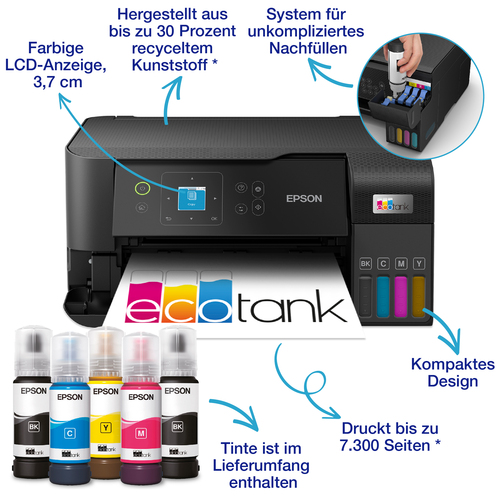 Epson EcoTank ET-2840 Tintenstrahl A4 4800 x 1200 DPI 33 Seiten pro Minute WLAN