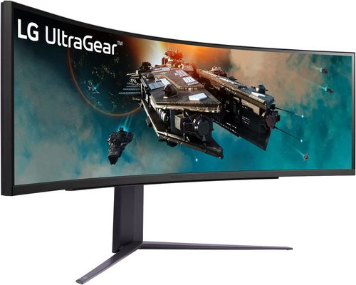 LG Gaming-Monitor UltraGear 49GR85DC-B Schwarz 49 Zoll Curved DQHD VA 240 Hz 1 ms (HDR 1000, 2x HDMI, DisplayPort, USB, höhenverstellbar, neigbar, schwenkbar, FreeSync Premium Pro)