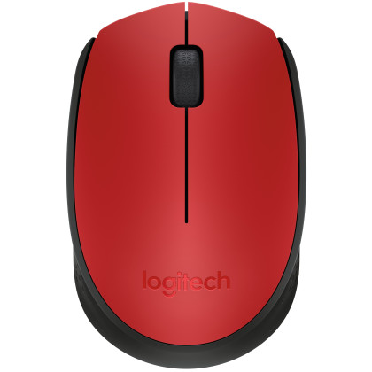 Logitech M171 Wireless Maus rot (kabellos, USB, beidhändig, 1000 dpi)
