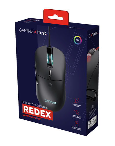 Trust GXT 981 Redex Maus Gaming Rechts USB Typ-A Optisch 10000 DPI