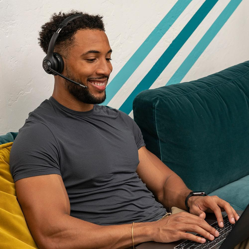  JLab GO Work Wireless Headset (Bluetooth, USB, kabellos, schwarz)