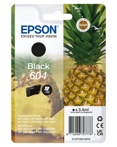 Epson 604 Druckerpatrone 1 Stück(e) Original Standardertrag Schwarz