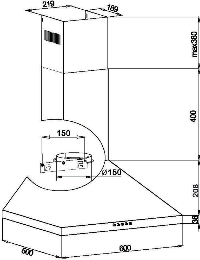  AMICA Dunstabzugshaube KH 17286-3 E