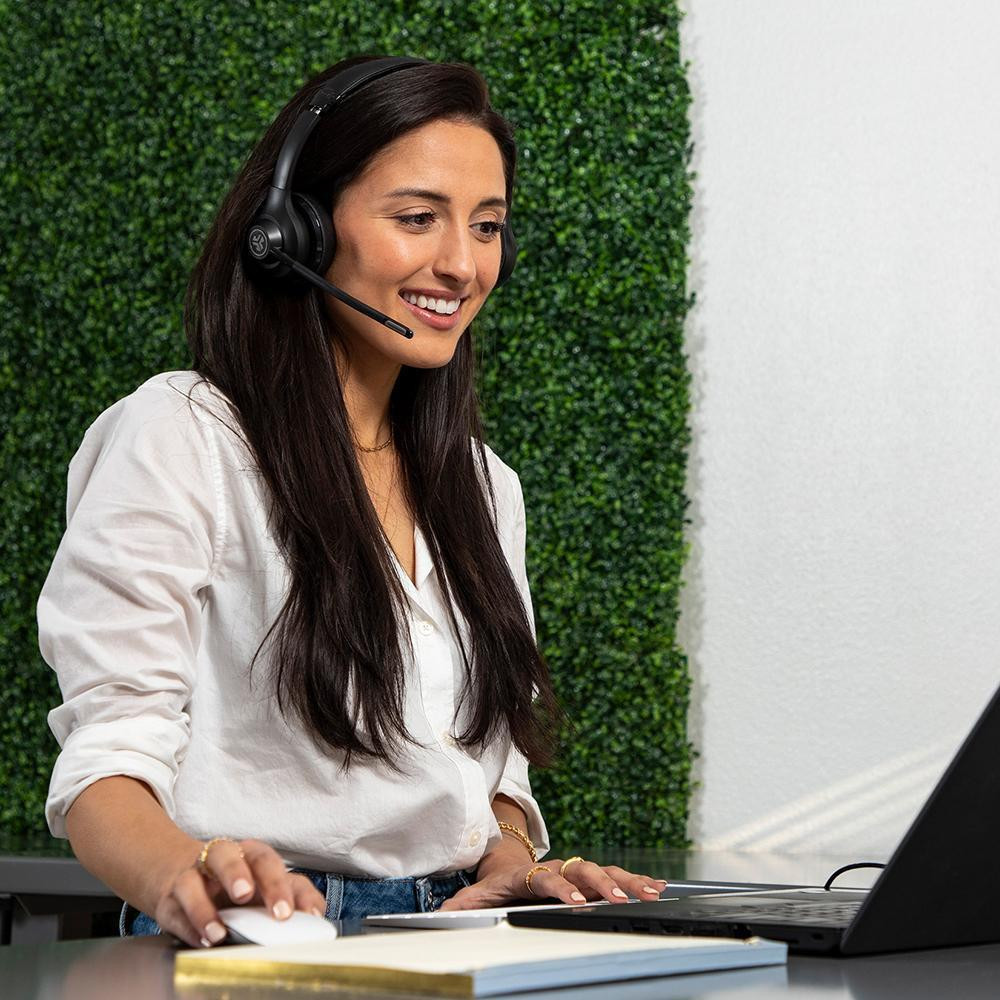  JLab GO Work Wireless Headset (Bluetooth, USB, kabellos, schwarz)
