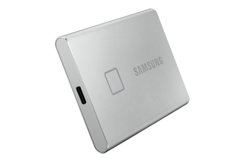 Samsung T7 Touch 500GB Portable SSD USB-C 3.1 silber UASP USBC SSD extern Samsung T7 Touch 500GB Portable SSD USB-C 3.1 silber UASP USBC SSD extern