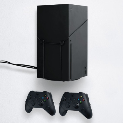 Floating Grip Wall Mount Bundle XBOX Series X Wandhalterung, XSX + 2x Controller, Schwarz