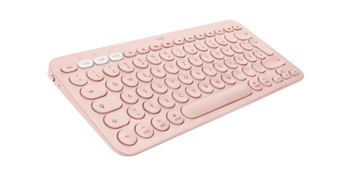 Logitech K380 for Mac Multi-Device Bluetooth Keyboard Tastatur Universal QWERTZ Deutsch Pink