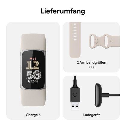 Fitbit Charge 6 Porcelain Fitness Tracker