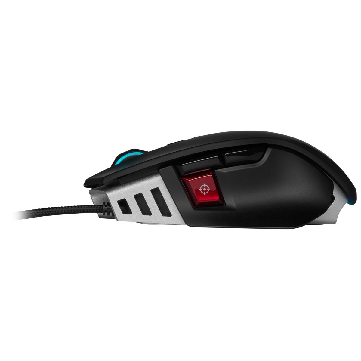 Corsair M65 RGB ELITE schwarz Gaming-Maus (Backlit RGB LED / 8 Tasten / kabelgebunden / USB / 18.000 DPI / optisch)