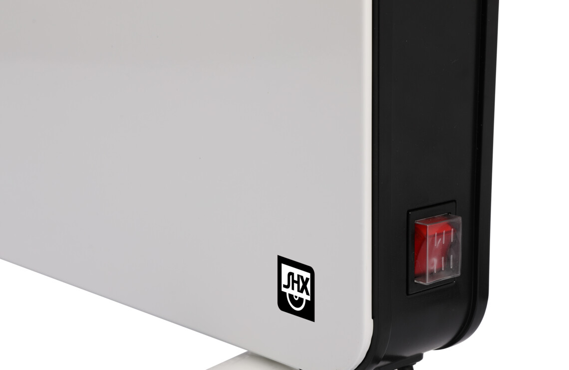 SHX Konvektor SHX22HEAT100, 2.000 Watt, LED-Anzeige, Fernbedienung, Timer, Kippschutz, Standfüße, mit Rollen, Farbe weiß/schwarz SHX Konvektor SHX22HEAT100, 2.000 Watt, LED-Anzeige, Fernbedienung, Timer, Kippschutz, Standfüße, mit Rollen, Farbe weiß/schwarz