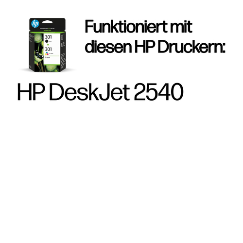 HP 301 2er-Pack Schwarz/Cyan/Magenta/Gelb Original Druckerpatronen