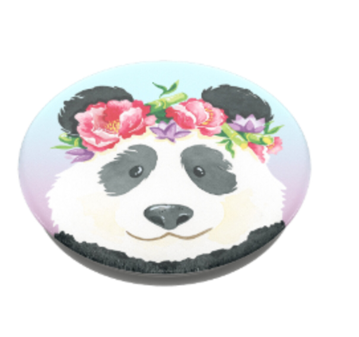  POPSOCKETS PopGrip Pandachella (Illustrierter Panda mit Blumenkranz)