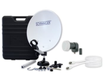  Schwaiger Camping SAT Set (inkl. 35 cm Satellitenschüssel und Single LNB)