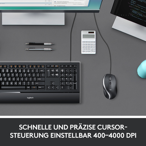 Logitech Corded Mouse M500S Maus Büro rechts USB Typ-A Optisch 4000 DPI Logitech Corded Mouse M500S Maus Büro rechts USB Typ-A Optisch 4000 DPI