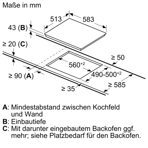 Bosch MKH21BW Kochgeräte-Set Keramik Elektrischer Ofen