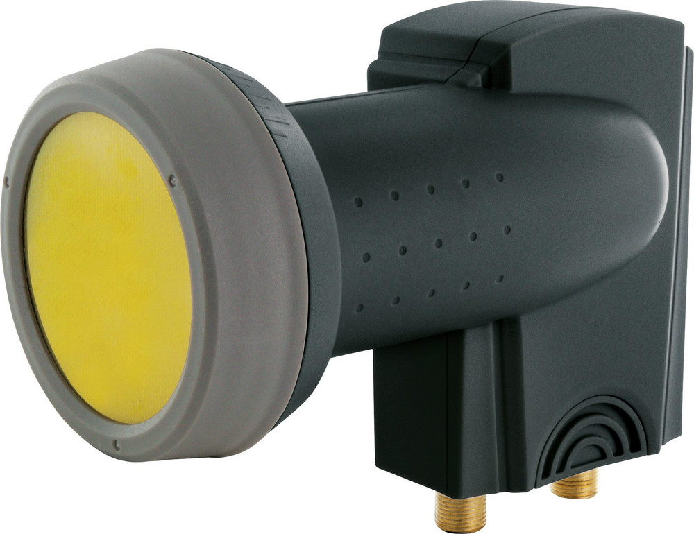  Schwaiger SUN PROTECT - Digitales Twin LNB SPS6814A - mit vergoldeten Anschlüssen (Feedaufnahme 40 mm, mit vergoldeten Anschlüssen, Empfang von ASTRA (19,2º Ost) und EUTELSAT (13ºOst) geeignet)