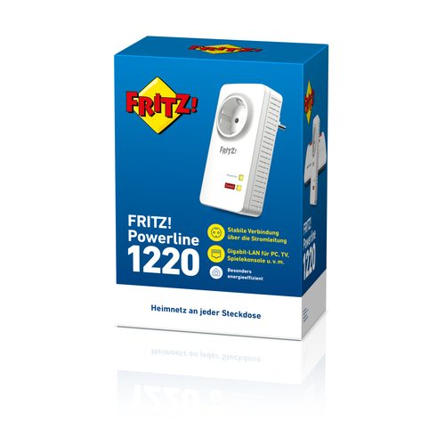 Powerline FRITZ! 1220 1200 Mbit/s Ethernet/LAN Weiß 1 Stück(e)