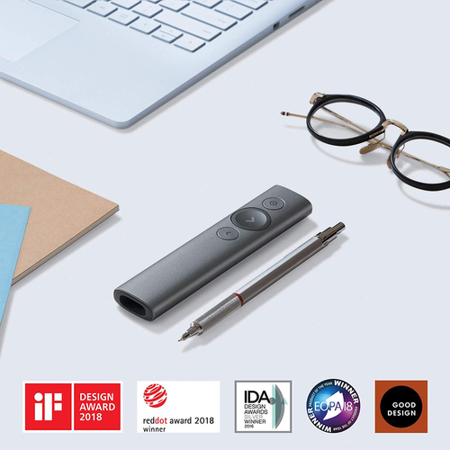 Logitech Spotlight Funk-Presenter Bluetooth/RF Grau