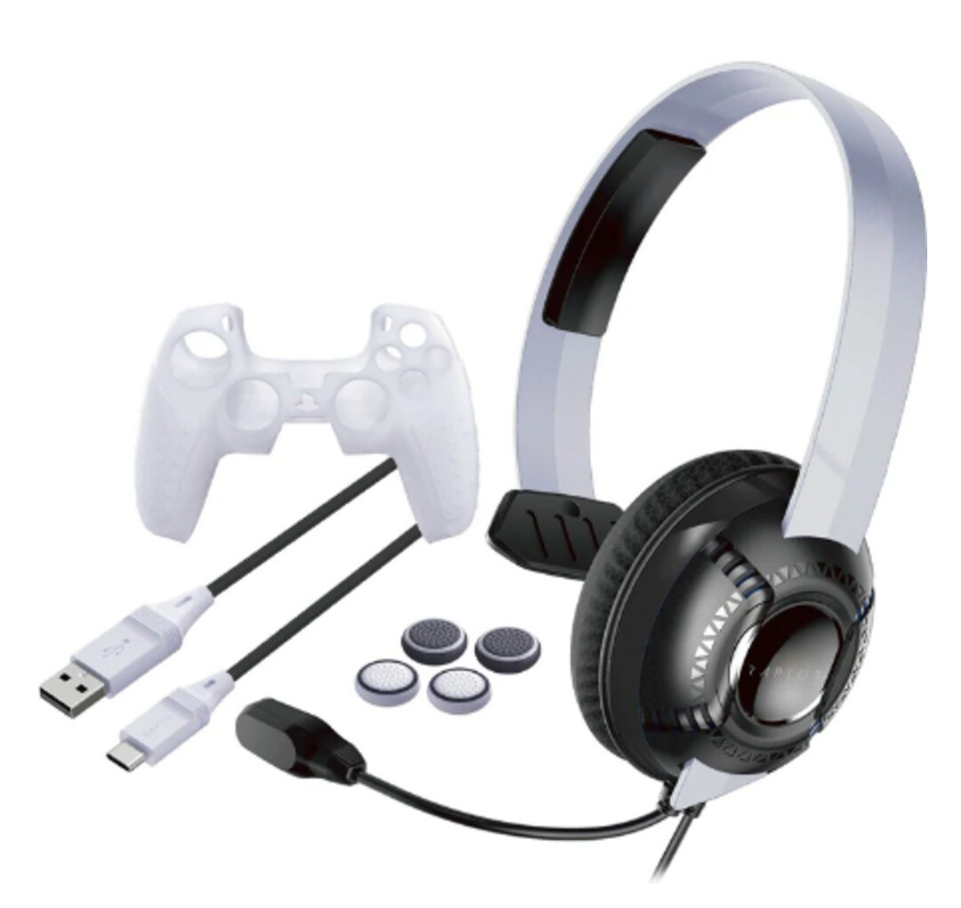  Raptor Gaming Starter Pack Playstation 5 (bestehend aus Headset, Controller Ladekabel, Schutzhülle für den Controller und Analog Stick Caps)