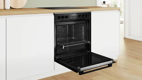 Bosch HEG278AB3 + NKH645GA2M Kochgeräte-Set Zonenloses Induktionskochfeld Elektrischer Ofen