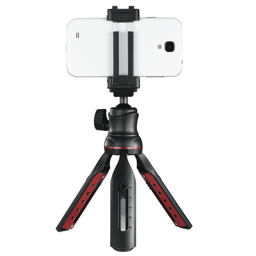 Hama Solid II, 21B Stativ Smartphone-/Digital-Kamera 3 Bein(e) Schwarz, Rot