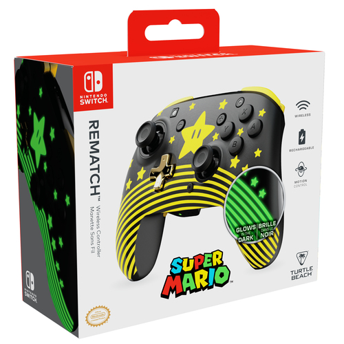 Turtle Beach Rematch Schwarz, Gold, Gelb Bluetooth Gamepad Nintendo Switch, Nintendo Switch 2, Nintendo Switch Lite, Nintendo Switch OLED
