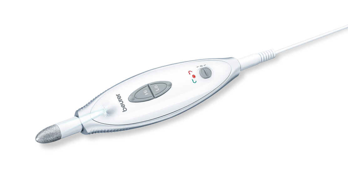 BEURER MP 41 Maniküre & Pediküre (Netzbetrieb mit Getriebe, 7 hochwertige Aufsätze aus Saphir und Filz, 2 Geschwindigkeitsstufen, Rechts- / Linkslauf, helles LED-Licht, Saphirkegel, Saphirscheibe fein und grob, Saphir-Hornhautschleifer, Flammenfräser, Zy  BEURER MP 41 Maniküre & Pediküre (Netzbetrieb mit Getriebe, 7 hochwertige Aufsätze aus Saphir und Filz, 2 Geschwindigkeitsstufen, Rechts- / Linkslauf, helles LED-Licht, Saphirkegel, Saphirscheibe fein und grob, Saphir-Hornhautschleifer, Flammenfräser, Zy