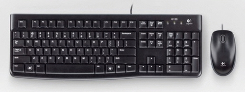 Logitech Desktop MK120 Tastatur Maus enthalten USB QWERTZ Deutsch Schwarz