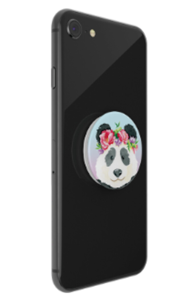  POPSOCKETS PopGrip Pandachella (Illustrierter Panda mit Blumenkranz)
