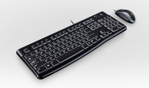 Logitech Desktop MK120 Tastatur Maus enthalten USB QWERTZ Deutsch Schwarz