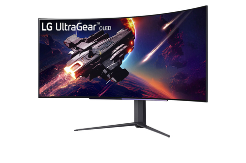 LG Gaming-Monitor UltraGear 45GR95QE-B Schwarz 45 Zoll WQHD OLED 240 Hz 0,03 ms (HDR 10, HDMI, DisplayPort, höhenverstellbar, Freesync Premium, G-Sync)
