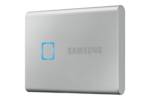 Samsung T7 Touch 500GB Portable SSD USB-C 3.1 silber UASP USBC SSD extern Samsung T7 Touch 500GB Portable SSD USB-C 3.1 silber UASP USBC SSD extern