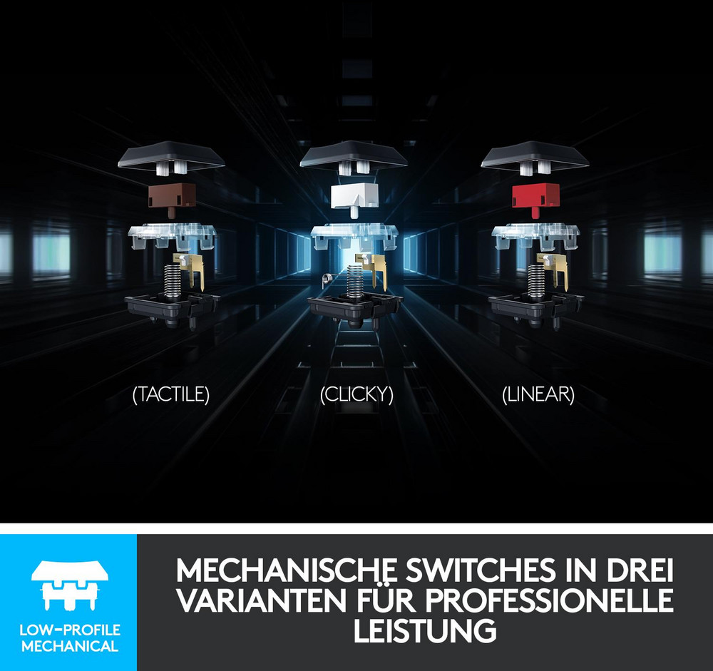Logitech G815 schwarz Tactile Gaming-Tastatur (USB, QWERTZ Deutsch, RGB, mechanische Tastatur, GL Tactile) Logitech G815 schwarz Tactile Gaming-Tastatur (USB, QWERTZ Deutsch, RGB, mechanische Tastatur, GL Tactile)