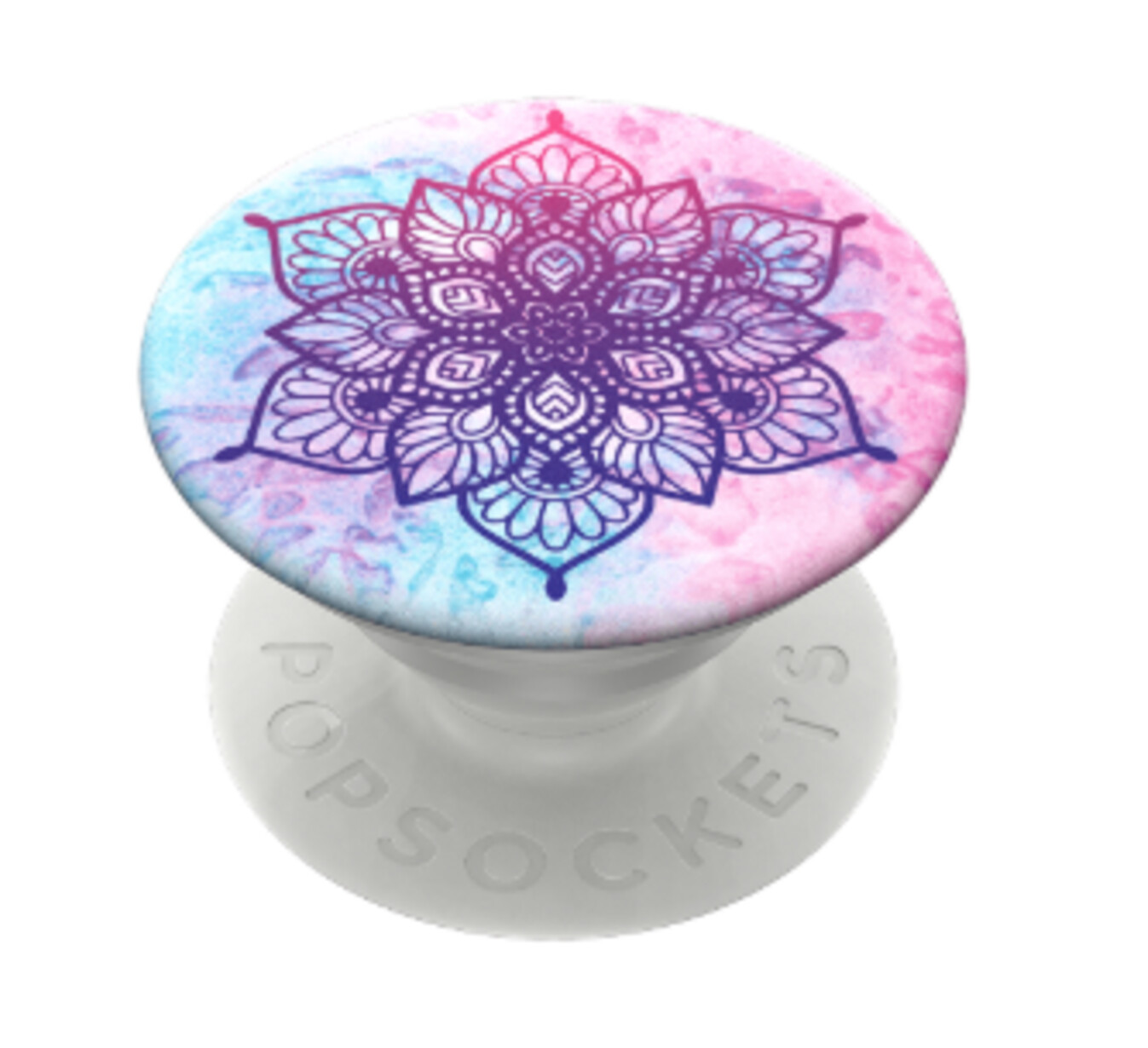  POPSOCKETS PopGrip Rainbow Nirvana (Violettes Mandala auf pastellfarbener Vignette (austauschbares Design))