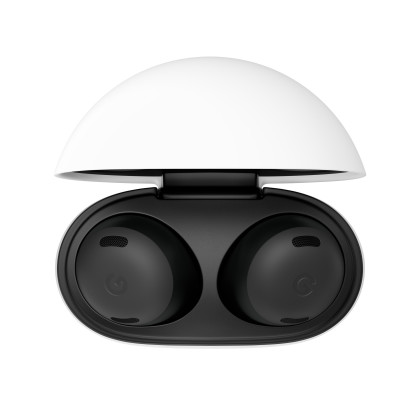 Google In-Ear Kopfhörer Pixel Buds Pro Charcoal (Bluetooth, Aktive Geräuschunterdrückung, IPX4, USB-C, schwarz)