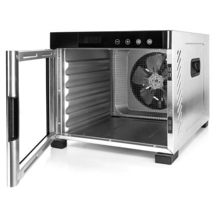 ROMMELSBACHER DA 900 Dörrautomat (600W, Edelstahl, 0,57 m² Dörrfläche, Timer, Temperatureinstellung, LED-Display, 6 Dörrgitter)