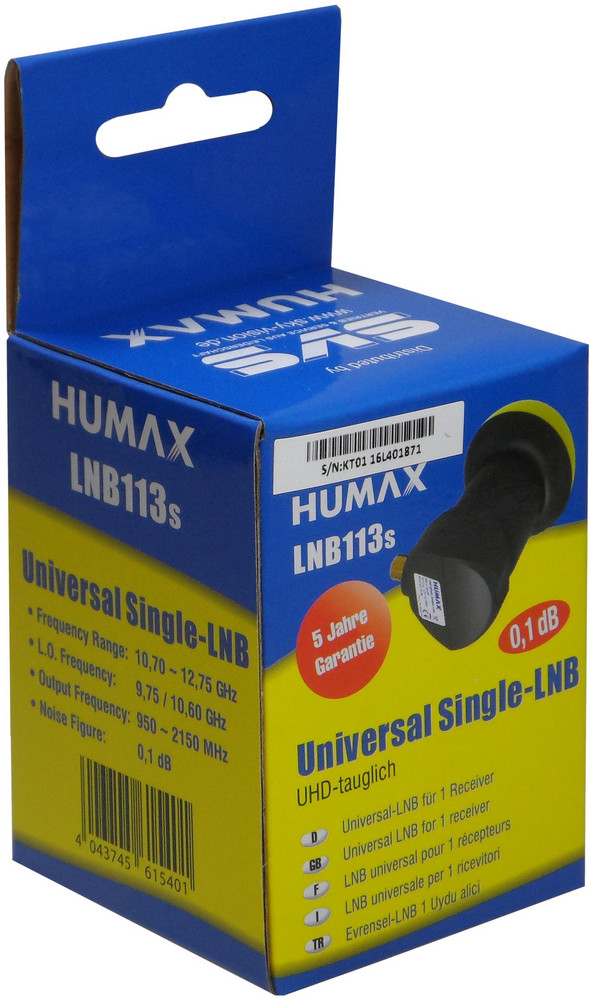  HUMAX LNB 113s Gold Single Universal (1 Teilnehmer)