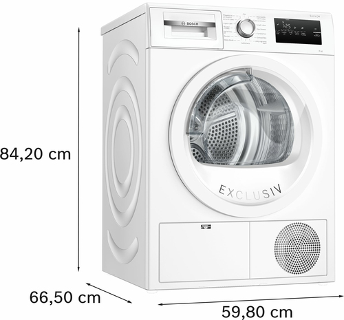 Bosch Serie 4 WTH85V93 Wäschetrockner Freistehend Frontlader 8 kg A++ Weiß