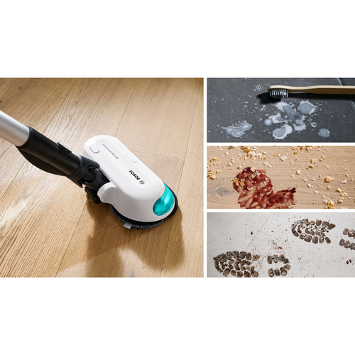 Bosch BKS71HYG3 Stabstaubsauger/Elektrischer Besen 2-in-1-Stabstaubsauger Akku Trocken&Nass HEPA Beutellos Schwarz, Weiß 3 Ah