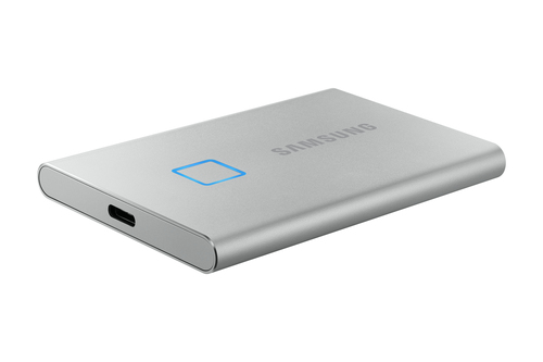 Samsung T7 Touch 500GB Portable SSD USB-C 3.1 silber UASP USBC SSD extern Samsung T7 Touch 500GB Portable SSD USB-C 3.1 silber UASP USBC SSD extern