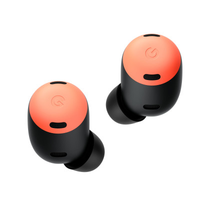 Google In-Ear Kopfhörer Pixel Buds Pro Coral (Bluetooth, Aktive Geräuschunterdrückung, IPX4, USB-C, orange)